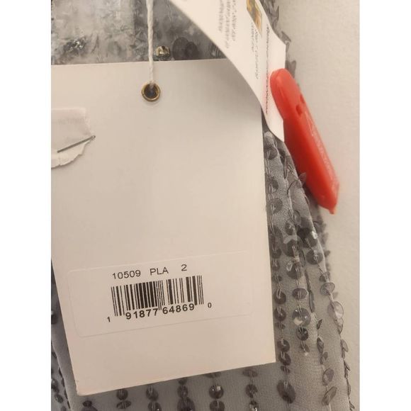 NWT SLEEVELESS HIGH NECK BEADED MIDI SHEATH DRESS $298 SIZE 2 - Picture 5 of 7